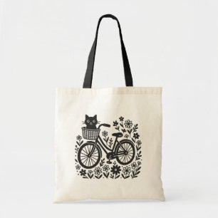 Tote Bag Chat sur un vélo