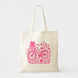 Tote Bag Chat sur un vélo