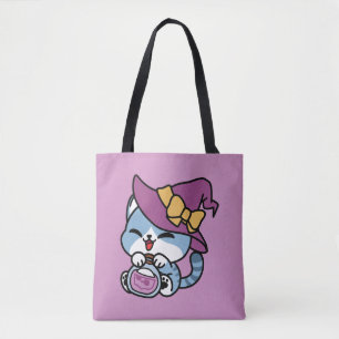 Tote Bag Chat Tabby Halloween – Chapeau de Sorcière & Art d