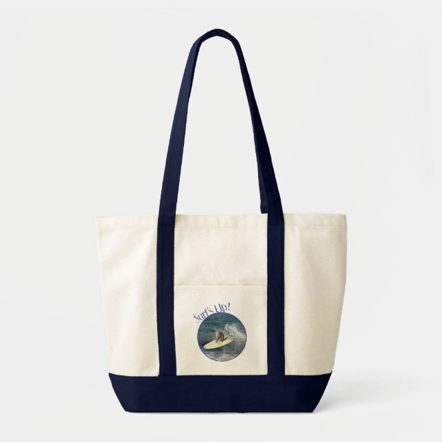 Tote Bag Chat Tigre Surfe! (Devant)