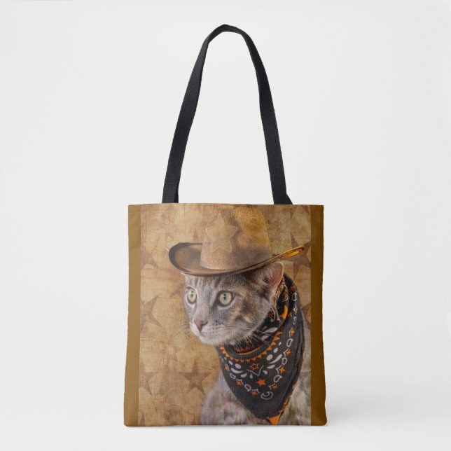 Tote Bag Chat Wild West (Devant)