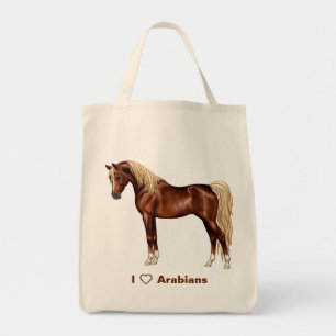 Tote Bag Châtaigner égyptien Cheval Arabe laxen Mane & Tail