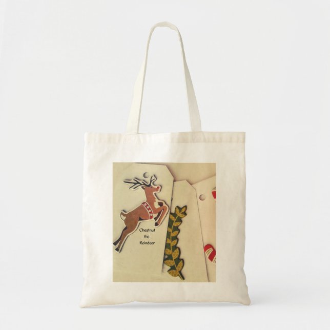 Tote Bag Châtaigner le renne cadeau (Devant)
