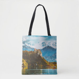 Tote Bag Château de Bled : Vue sur la falaise slovène.