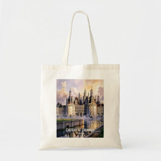 Tote Bag Chateau de Chambord Loire France Watercolor Castle