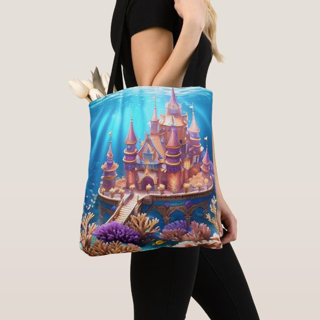 Tote Bag Château du royaume sous-marin (De près)
