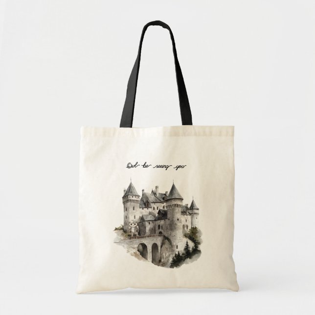 Tote Bag Château Hibou Vous Verrons Bien (Devant)