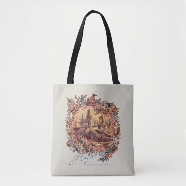Tote Bag CHÂTEAU HOGWARTS™ Graphique floral (Devant)