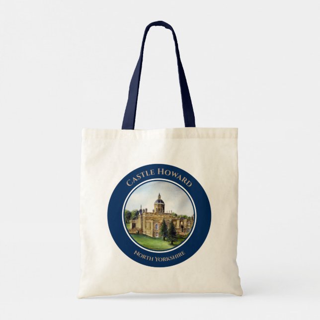 Tote Bag Château Howard North Yorkshire peinture aquarelle (Dos)