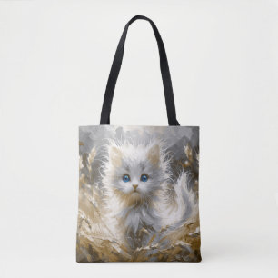 Tote Bag Chaton blanc précieux