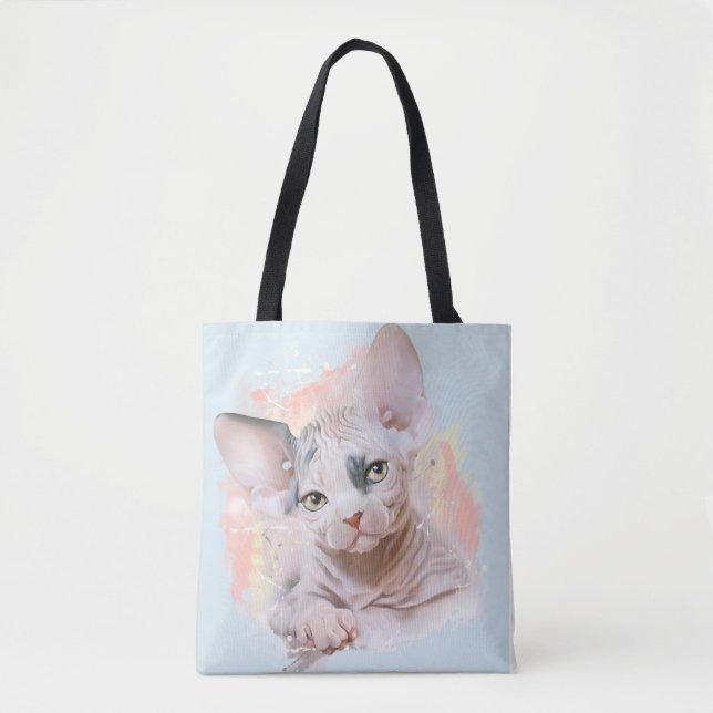 Tote Bag Chaton de Sphynx (Devant)