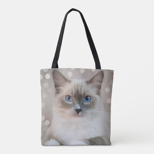 Tote Bag Chaton Elegant et Mignon Ragdoll (Dos)