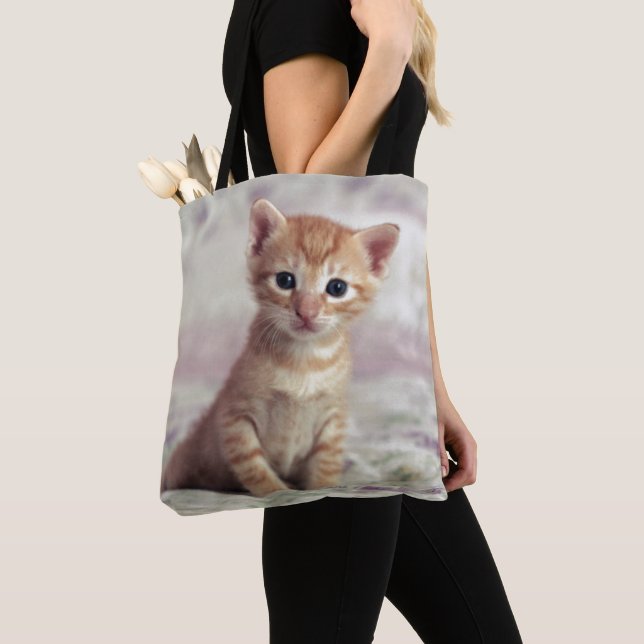 Tote Bag Chaton minuscule de gingembre (De près)
