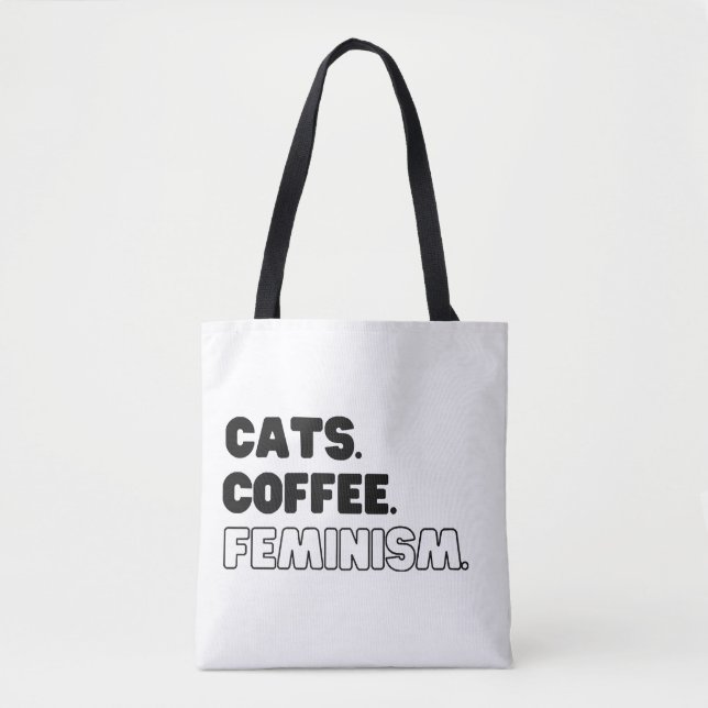 Tote Bag Chats Café Féminisme (Devant)