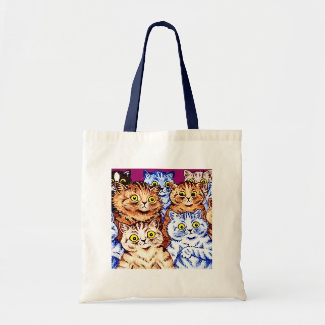 Tote Bag Chats cool par Louis Wain (Devant)