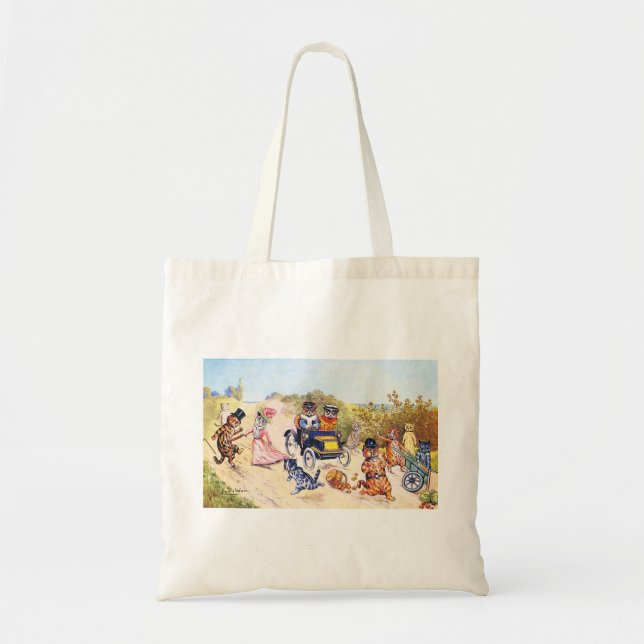 Tote Bag Chats dans une voiture, Louis Wain (Devant)