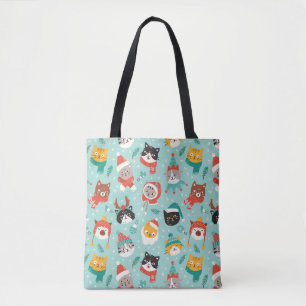 Tote Bag Chats de Noël en Chandails de vacances Motif