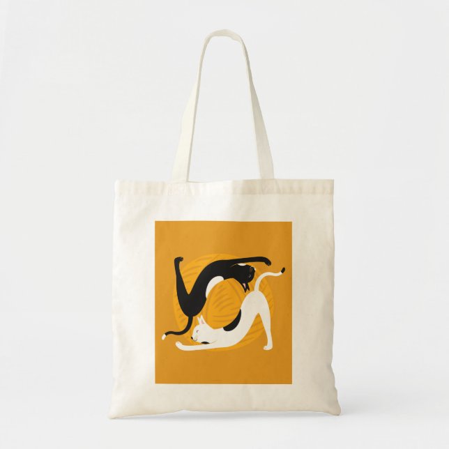 Tote Bag Chats de yoga (Devant)