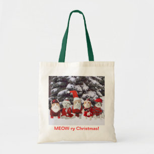 Tote Bag Chats drôles de Noël
