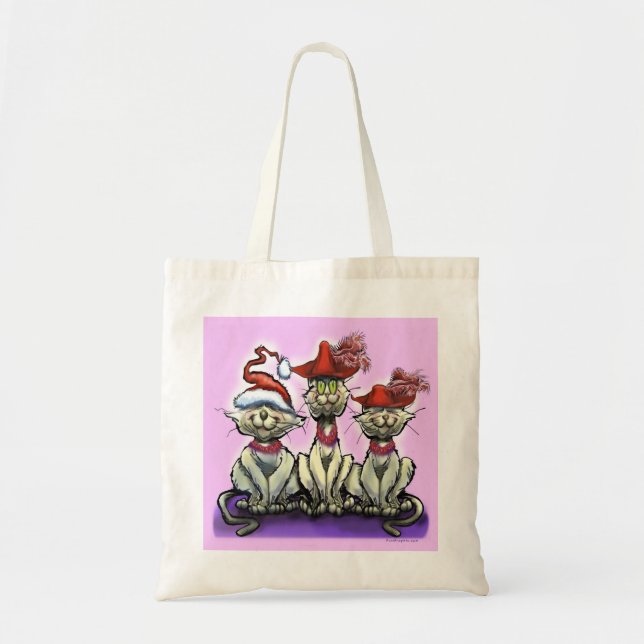 Tote Bag Chats en Casquettes de vacances (Devant)