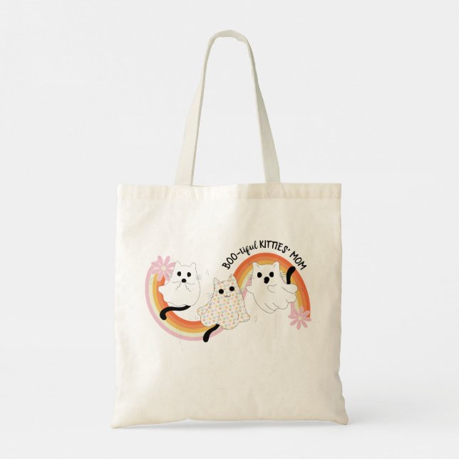 Tote Bag Chats Fantômes Belle Rétro Halloween (Dos)