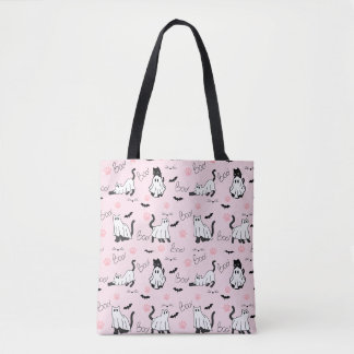 Tote Bag Chats fantômes mignons Halloween