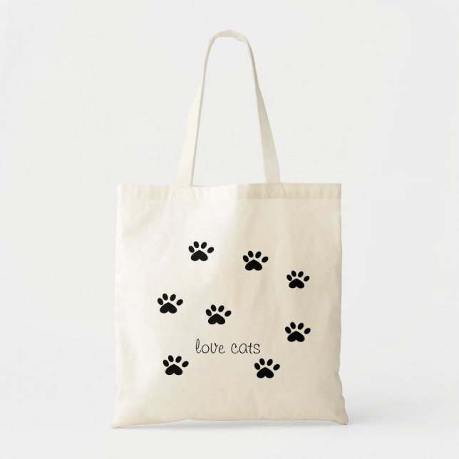Tote Bag Chats Fourre-tout d'amour (Devant)