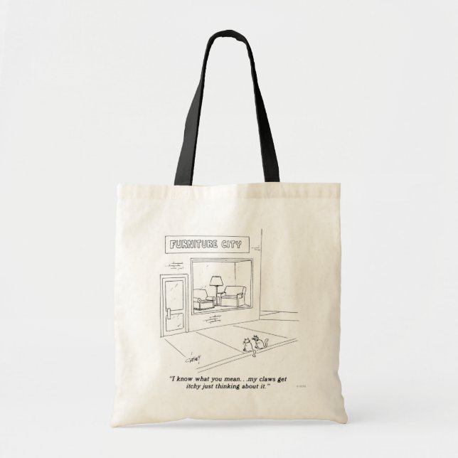 Tote Bag Chats griffant des meubles (Devant)