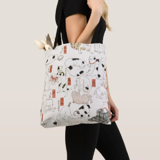 Tote Bag Chats japonais vintages