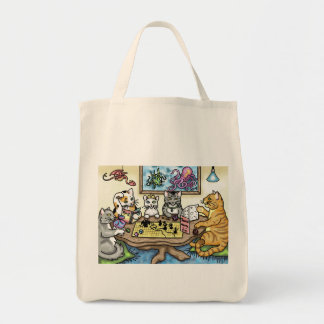 Tote Bag Chats jouant l'orienteur par Carrie Michael