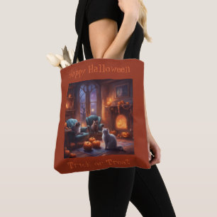 Tote Bag Chats mignons Halloween à la maison TrickorTreat