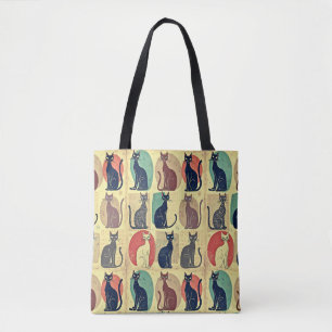 Tote Bag Chats modernes vintages du milieu du siècle