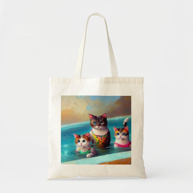 Tote Bag Chats nage (Devant)