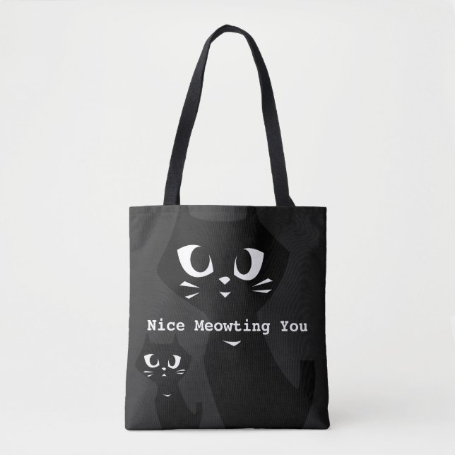 Tote Bag Chats noirs chanceux (Devant)