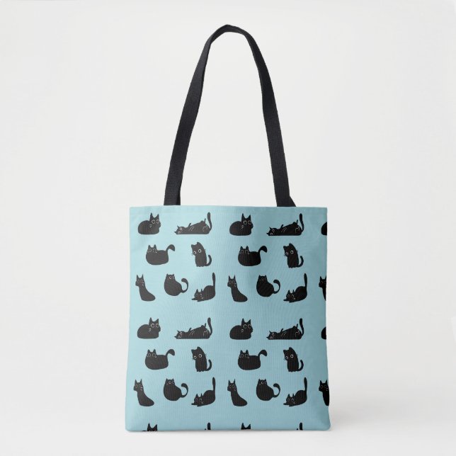 Tote Bag Chats noirs drôles (Devant)