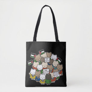 Tote Bag Chats pour la Palestine – Chats Kawaii pour la Jus