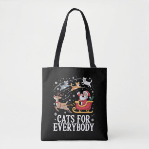 Tote Bag Chats pour tout le monde Noël Chat drôle de Noël S