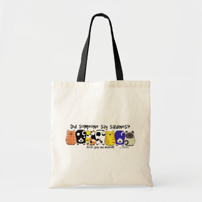 Tote Bag Chats Sardine (Devant)