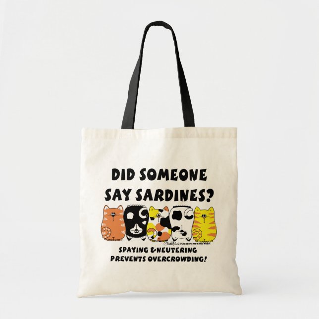 Tote Bag Chats Sardine (Devant)
