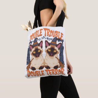 Tote Bag Chats siamois et portes crémeuses
