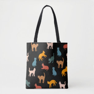 Tote Bag Chats sur le noir