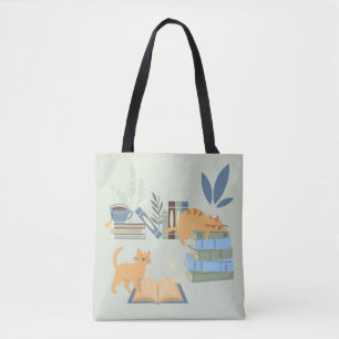 Tote Bag Chats sur les Livres