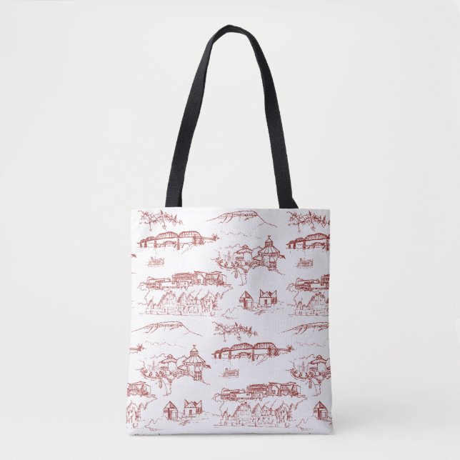 Tote Bag Chattanooga Toile Rouge (Devant)