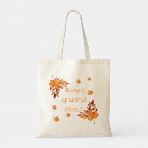 Tote Bag Chaud automne Feuilles de automne Merci reconnaiss