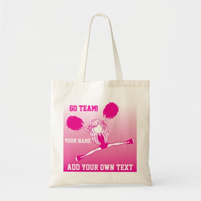 Tote Bag Chaud rose Pom-pom girl fille (Devant)