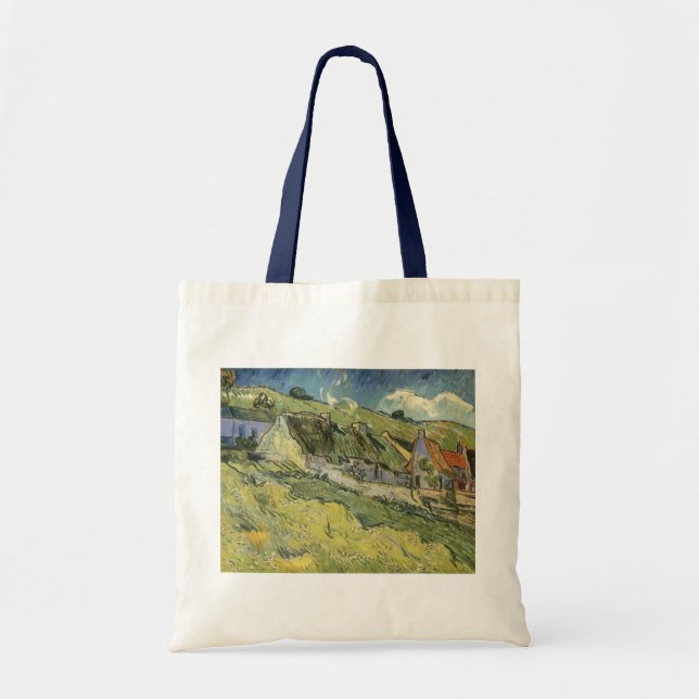 Tote Bag Chaumières par Vincent van Gogh (Devant)