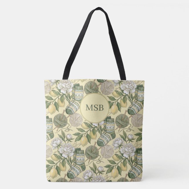 Tote Bag Chaussette d'été pour tricoteuses (Devant)
