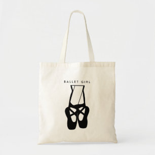 Tote Bag Chaussons Bleu Noir En Pointe