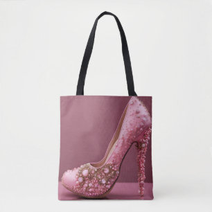 Tote Bag Chaussure haute talon rose Designer