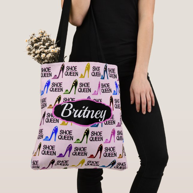 TOTE BAG CHAUSSURE PERSONNALISÉE ET PERSONNALISÉE QUEEN (De près)